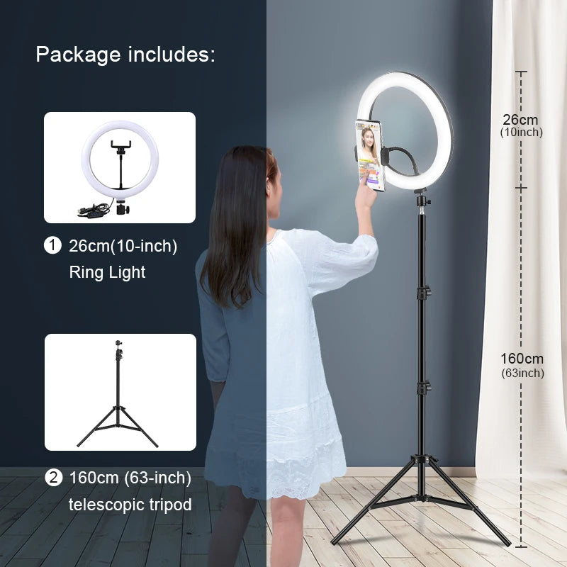 10-Inch LED Selfie Ring Light